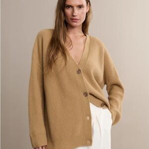 Jenni Kayne Cashmere Cocoon Cardigan in Camel XXS